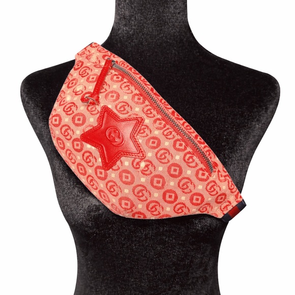 Gucci Handbags - Gucci GG Star Belt Bag Waist Pack Red GG Canvas